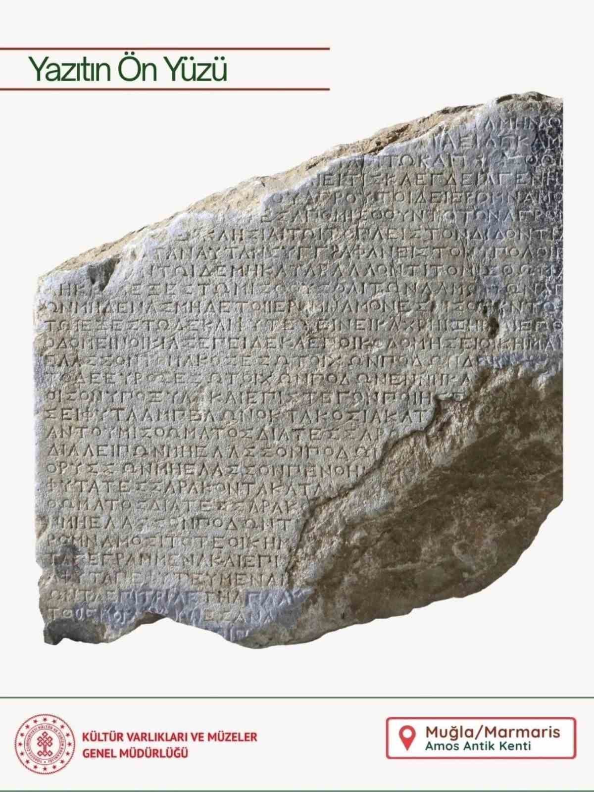 Amos Antik Kenti’nden 2 bin 200 yıllık kira sözleşmesi
