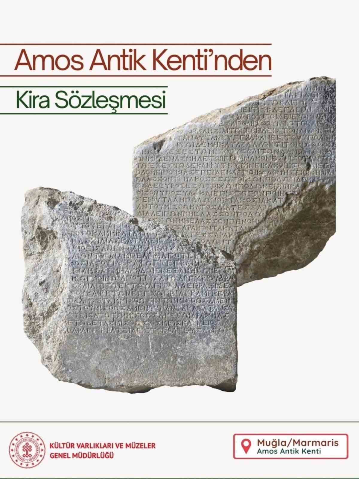 Amos Antik Kenti’nden 2 bin 200 yıllık kira sözleşmesi
