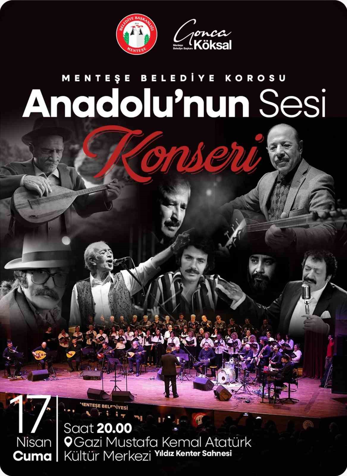 ‘Anadolu’nun Sesi’ Menteşe’de yankılanacak
