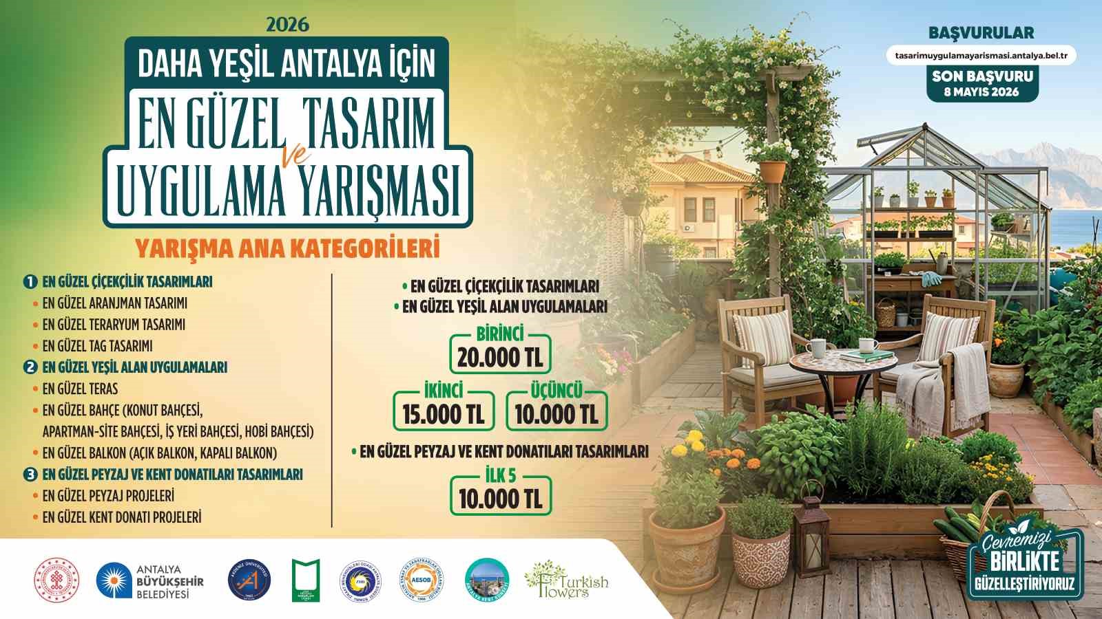 Antalya Büyükşehir Belediyesi’nden "Daha Yeşil Antalya" için ödüllü yarışma
