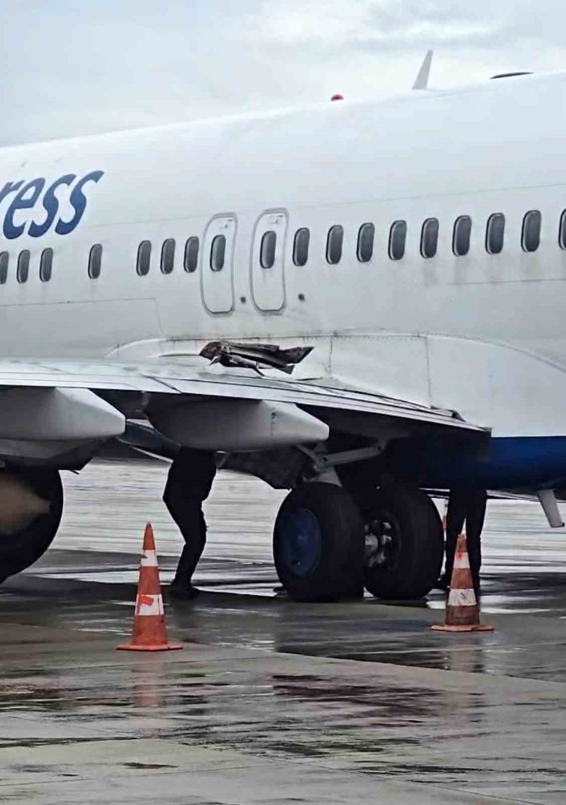 Antalya Havalimanı’nda korkutan kaza ucuz atlatıldı
