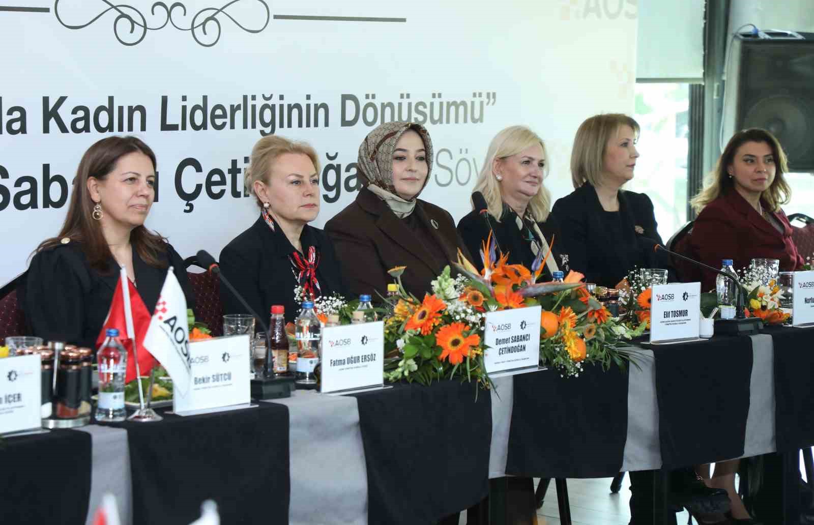 AOSB’de iş dünyasinda kadin liderliğinin dönüşümü konuşuldu
