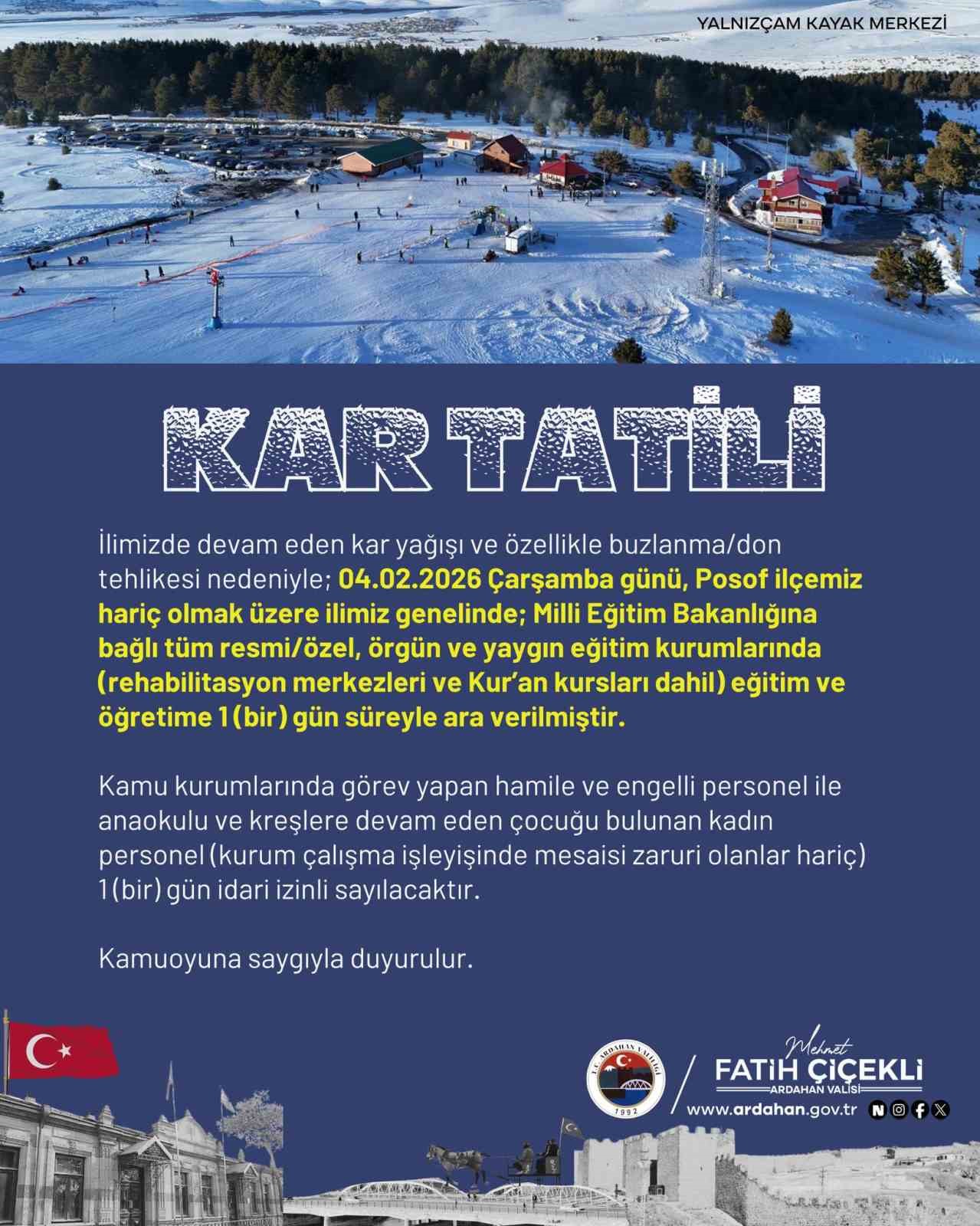 Ardahan’da eğitime kar engeli
Ardahan’da eğitime kar engeli