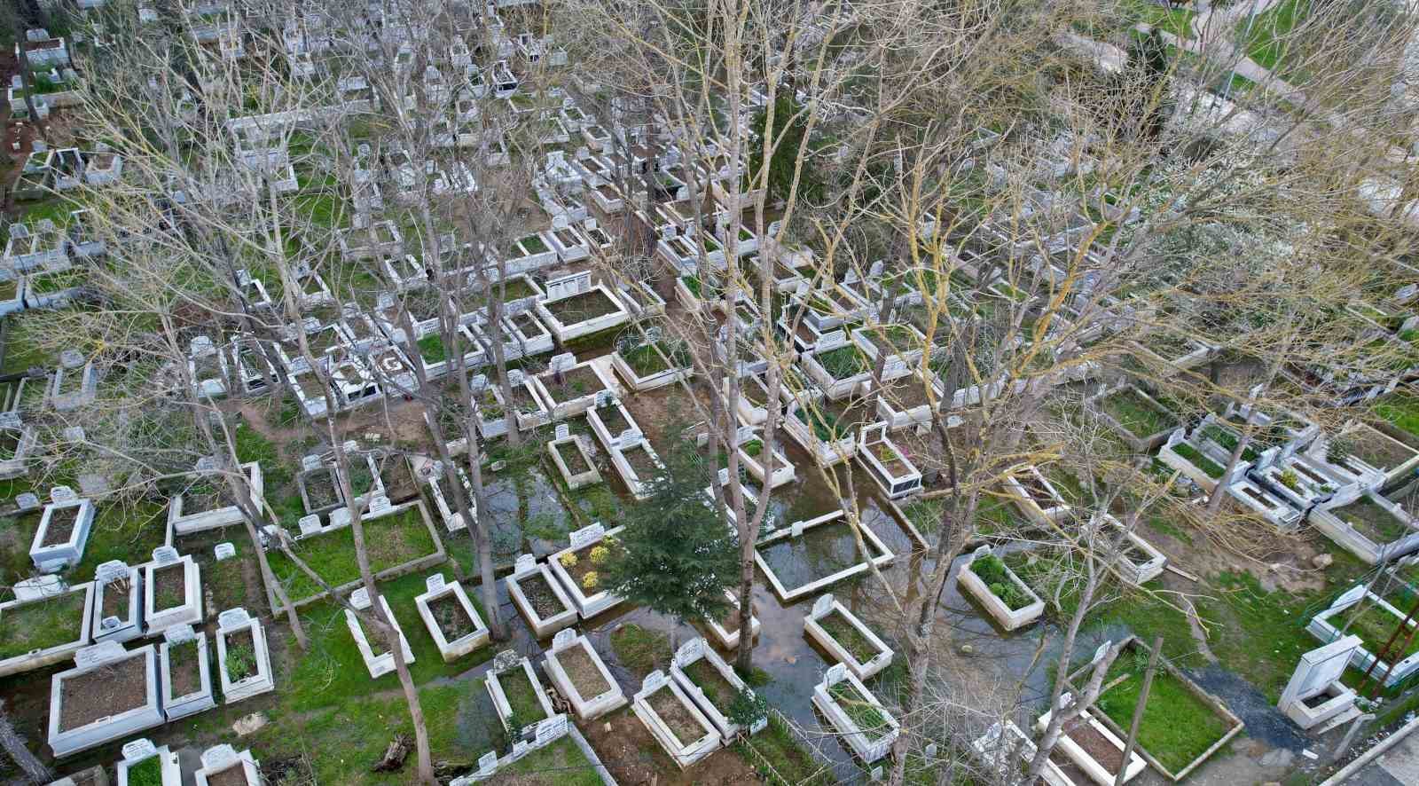 Arnavutköy’de mezarlık sular altında kaldı
