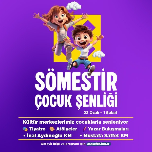 Ataşehir Belediyesi’nden çocuklara sanat ve eğlence dolu sömestr şenliği
