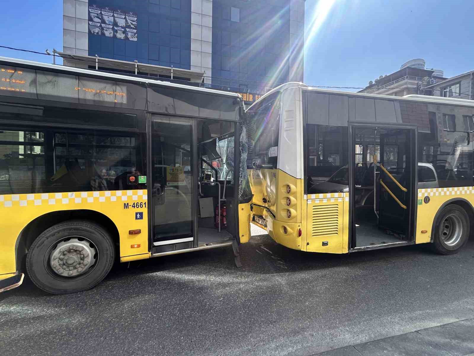Ataşehir’de İETT otobüsleri çarpıştı: 1 yaralı
