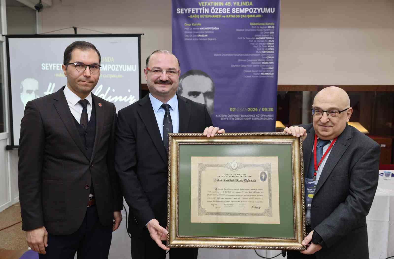 Atatürk Üniversitesi, Seyfettin Özege’yi vefatının 45. yılında sempozyumla andı
