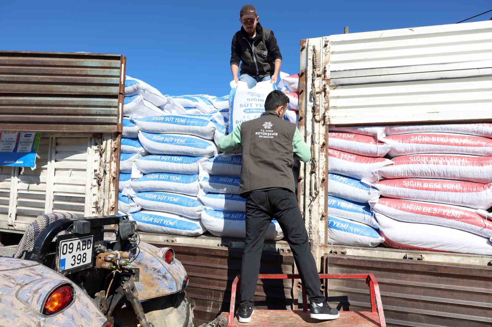 Aydın Büyükşehir’in yem desteği devam ediyor
