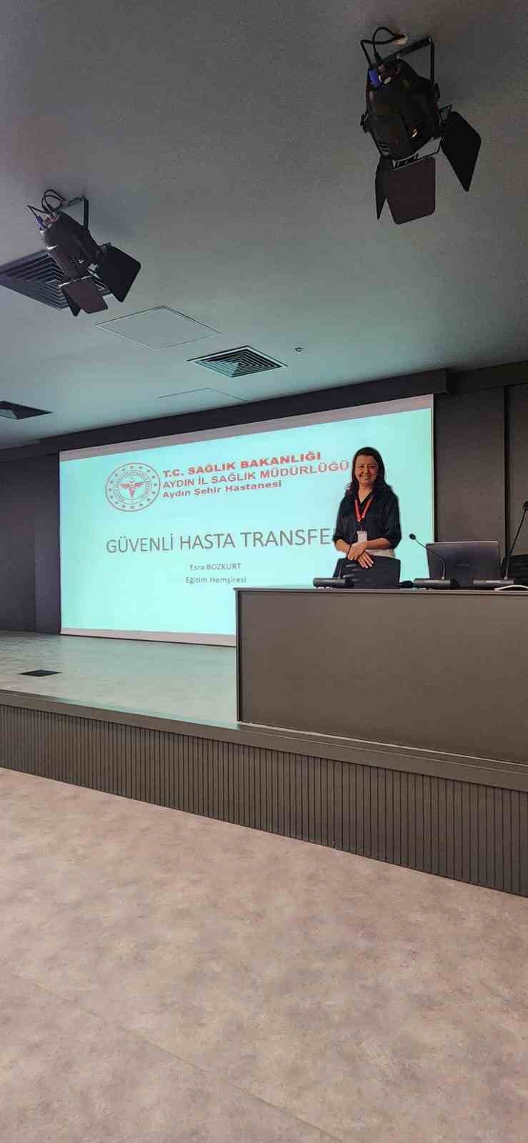 Aydın Şehir Hastanesi’nde ’Güvenli Hasta Transferi’ eğitimi verildi
