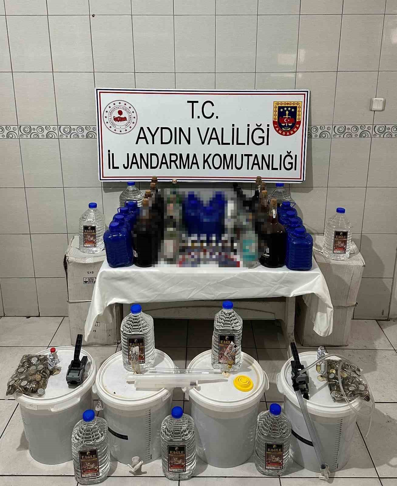 Aydın’da jandarmadan sahte alkol operasyonu
