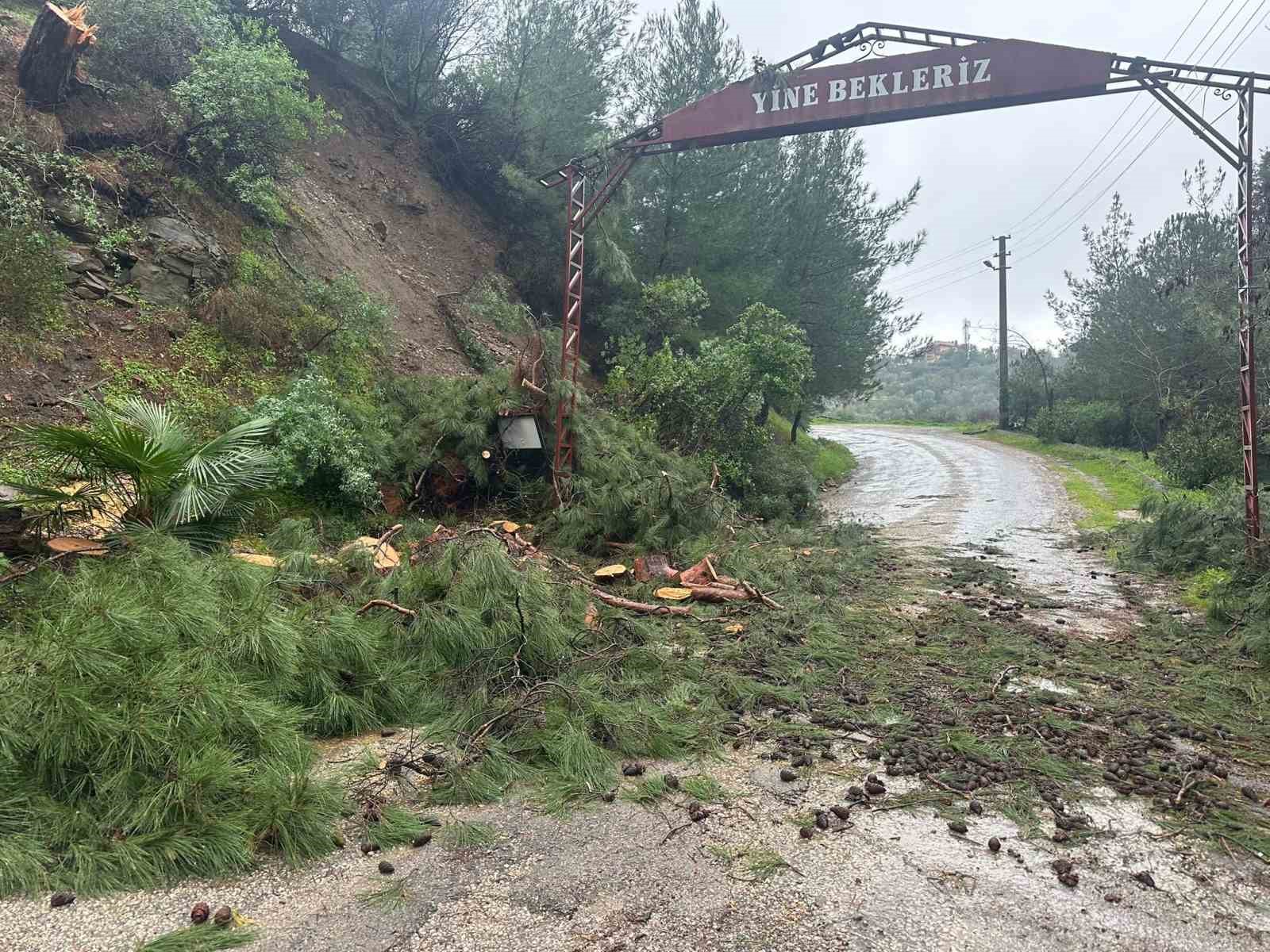 Ayvacık’ta sağanak yağış etkili oldu
