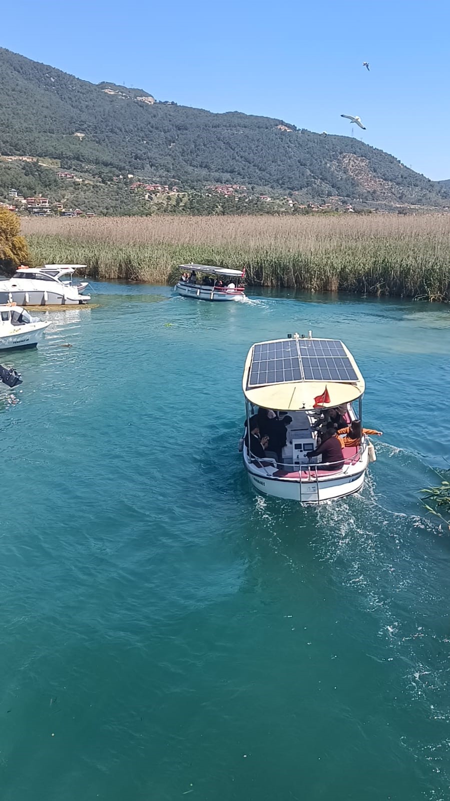 Azmak Nehri’nde tekne yoğunluğu
