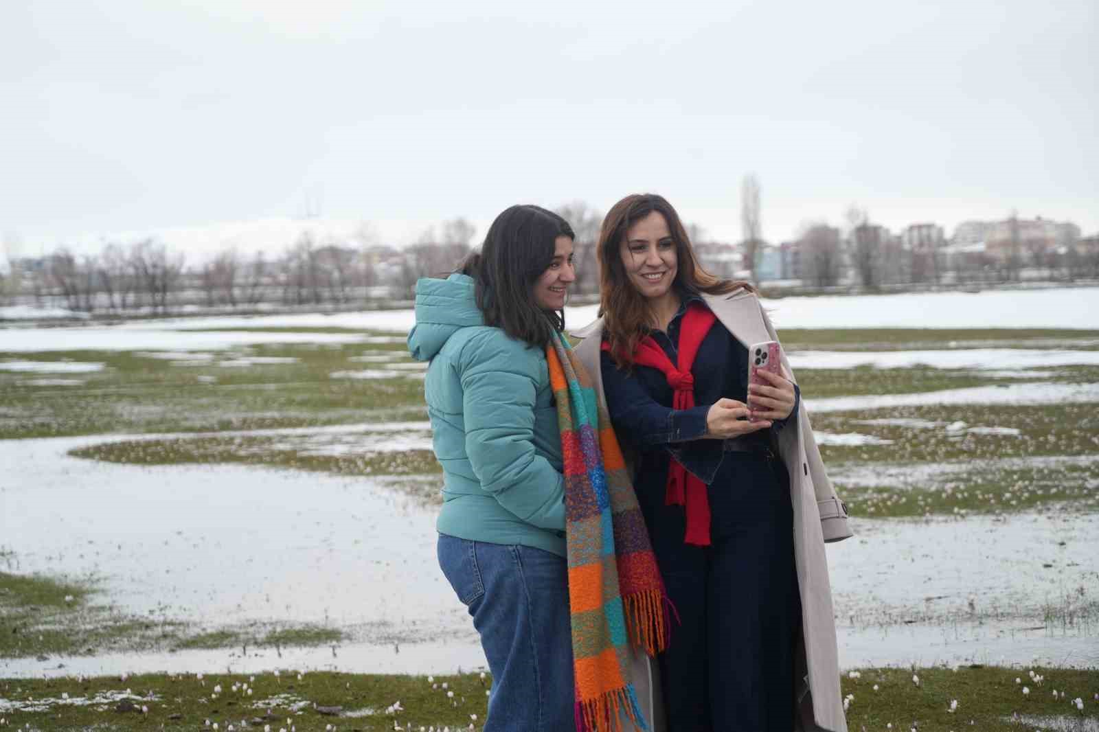 Baharın habercisi çiğdemler kar altında kaldı
Baharın habercisi çiğdemler kar altında kaldı