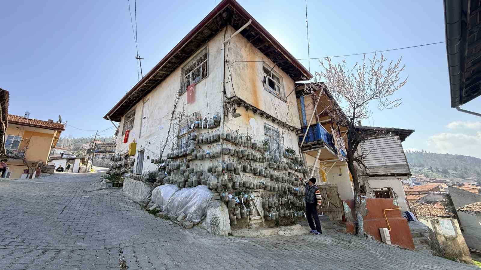 Bahçede yetiştiremeyince çözümü evinin duvarında buldu
