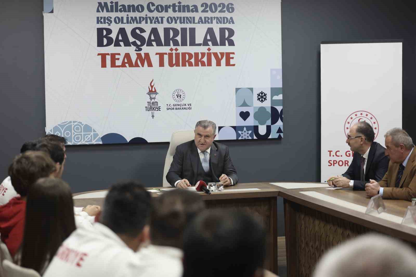 Bakan Bak 2026 Kış Olimpiyatları’na katılacak milli sporcuları kabul etti
