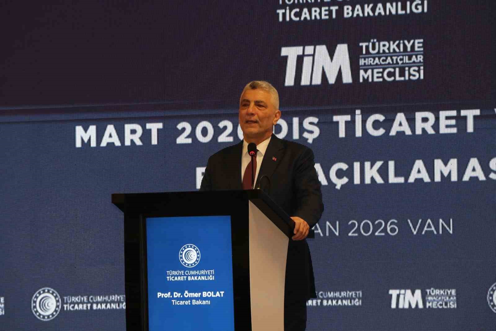 Bakan Bolat mart ayı dış ticaret verilerini açıkladı
