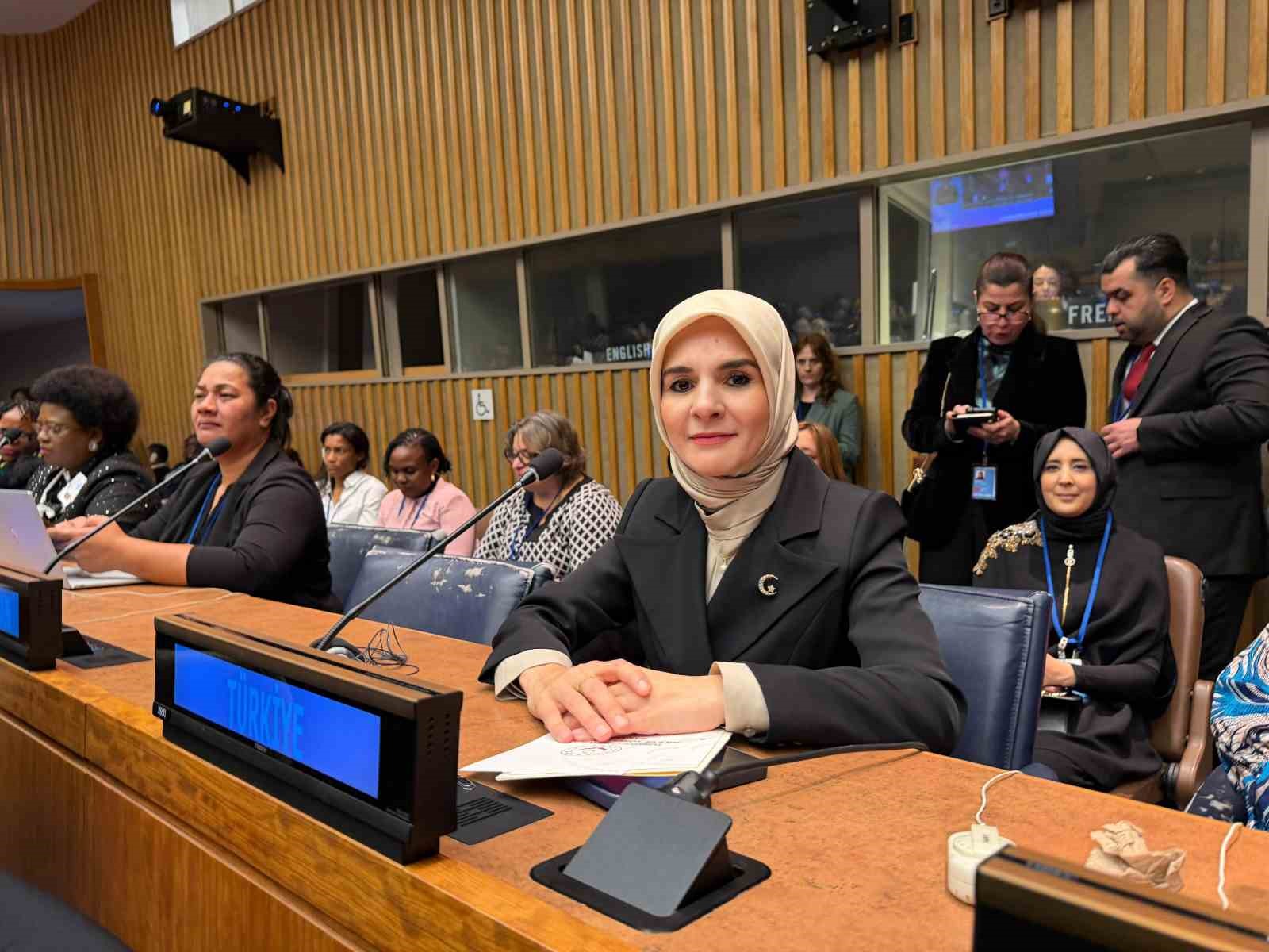 Bakan Göktaş: "Türkiye olarak, aileyi koruyan, kadınlar ve kız çocukları için güvenliği ve adalete erişimi teminat altına alan yaklaşımları destekliyoruz"
