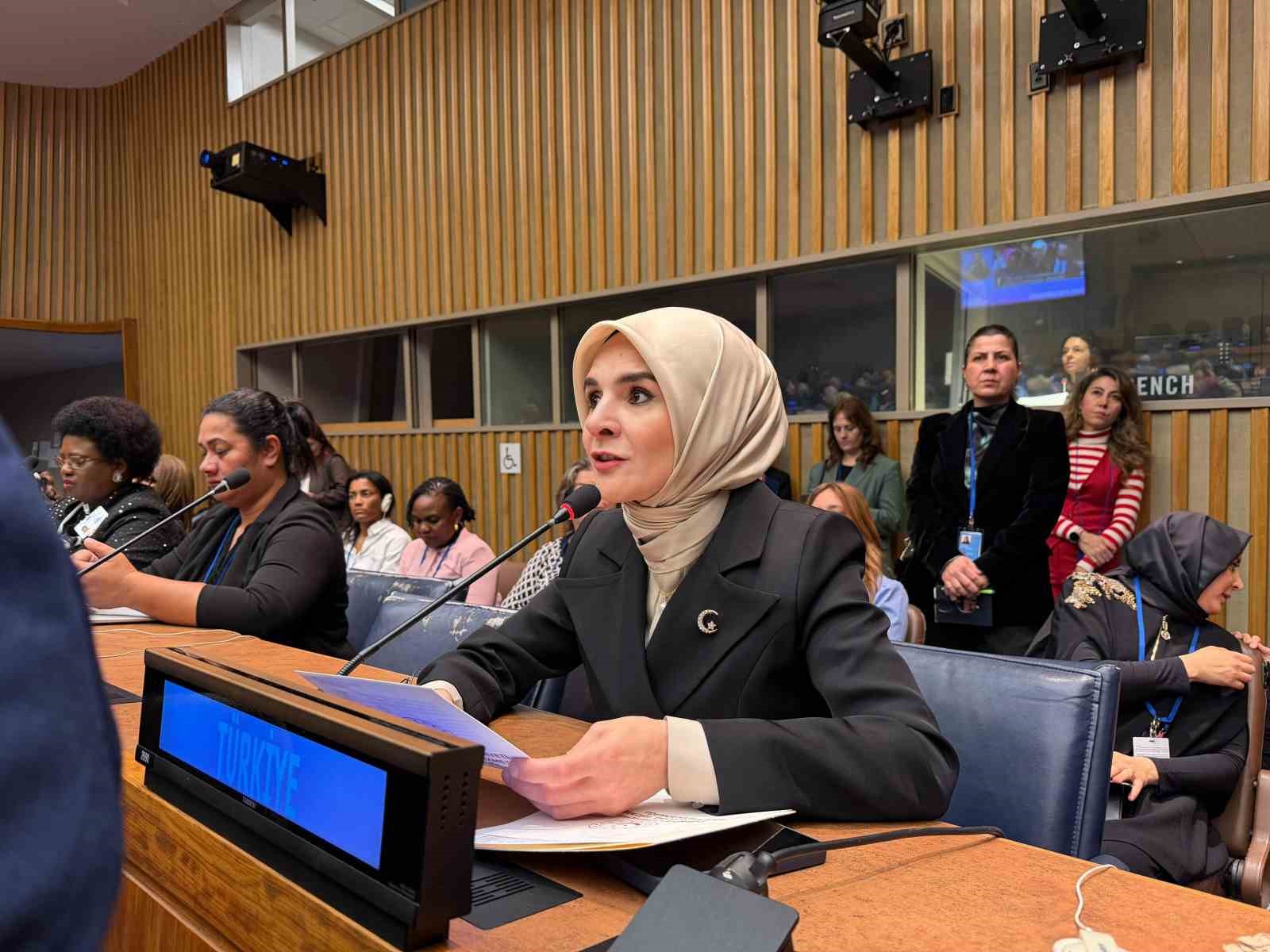 Bakan Göktaş: "Türkiye olarak, aileyi koruyan, kadınlar ve kız çocukları için güvenliği ve adalete erişimi teminat altına alan yaklaşımları destekliyoruz"
