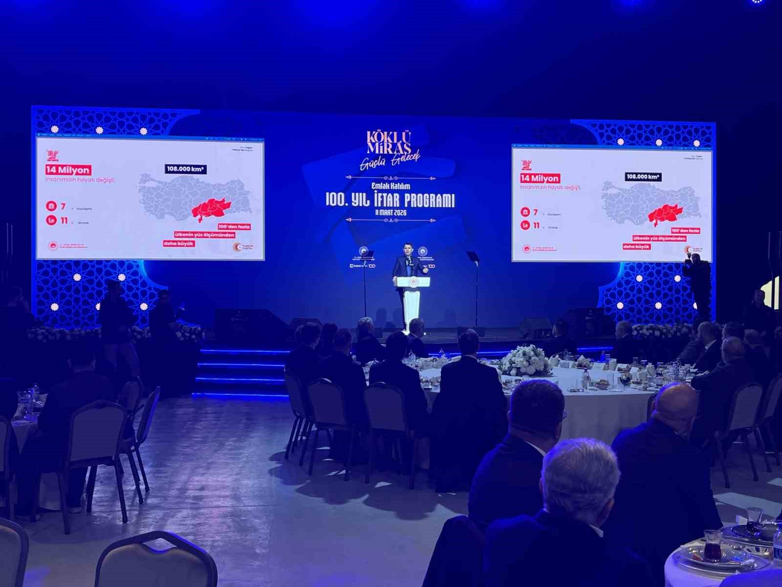 Bakan Kurum: "Devlet ve millet el ele vererek, asrın felaketini, asrın dayanışmasına dönüştüren büyük bir seferberlik başlattık"
