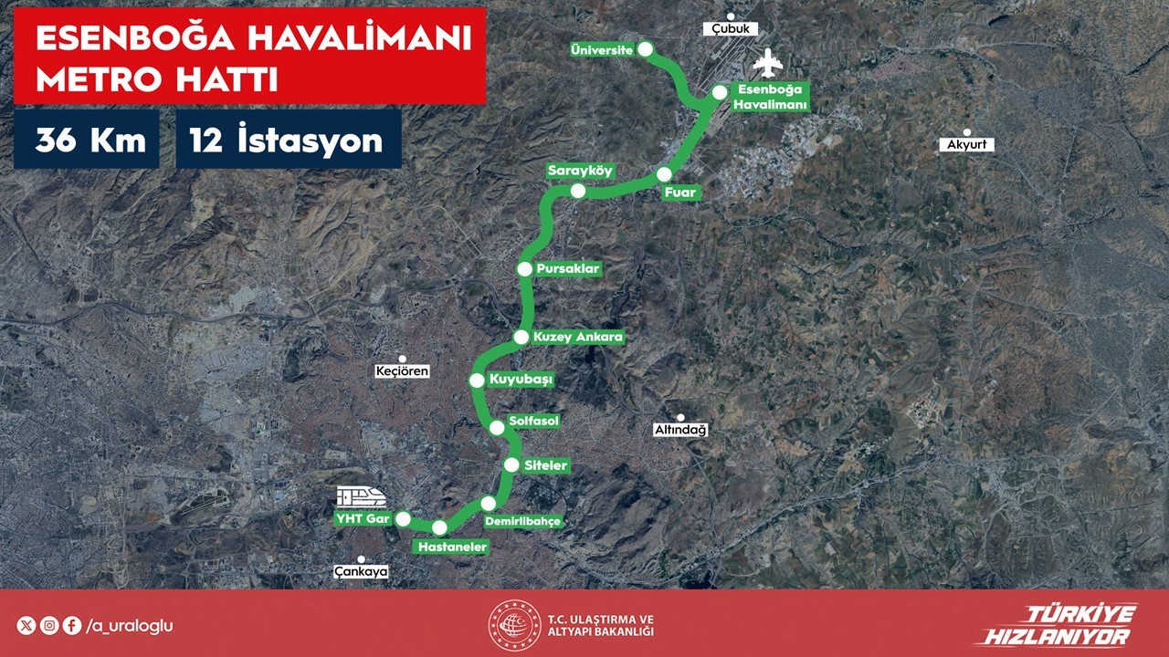 Bakan Uraloğlu: "Ankara’da YHT Gar’dan Esenboğa’ya, üniversite alanına kadar gidecek olan bir hat olacak"
