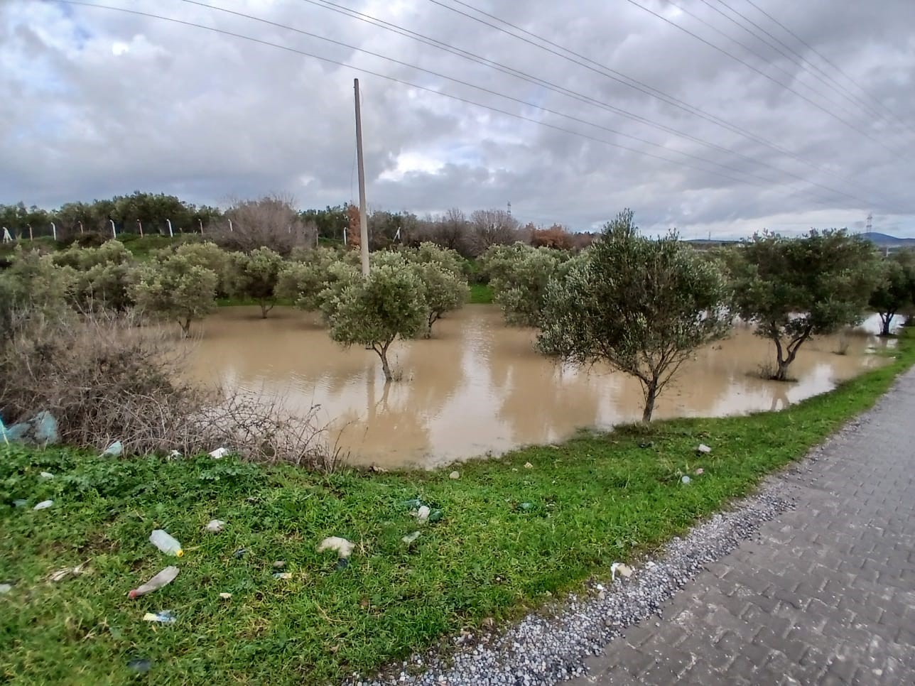 Bakırçay taştı, Soma’da sokaklar sular altında kaldı
