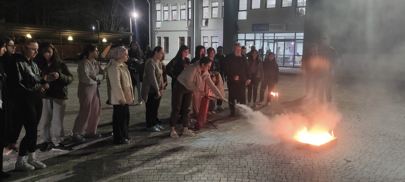 Bala Hatun Yurdu’nda afet tatbikatı
