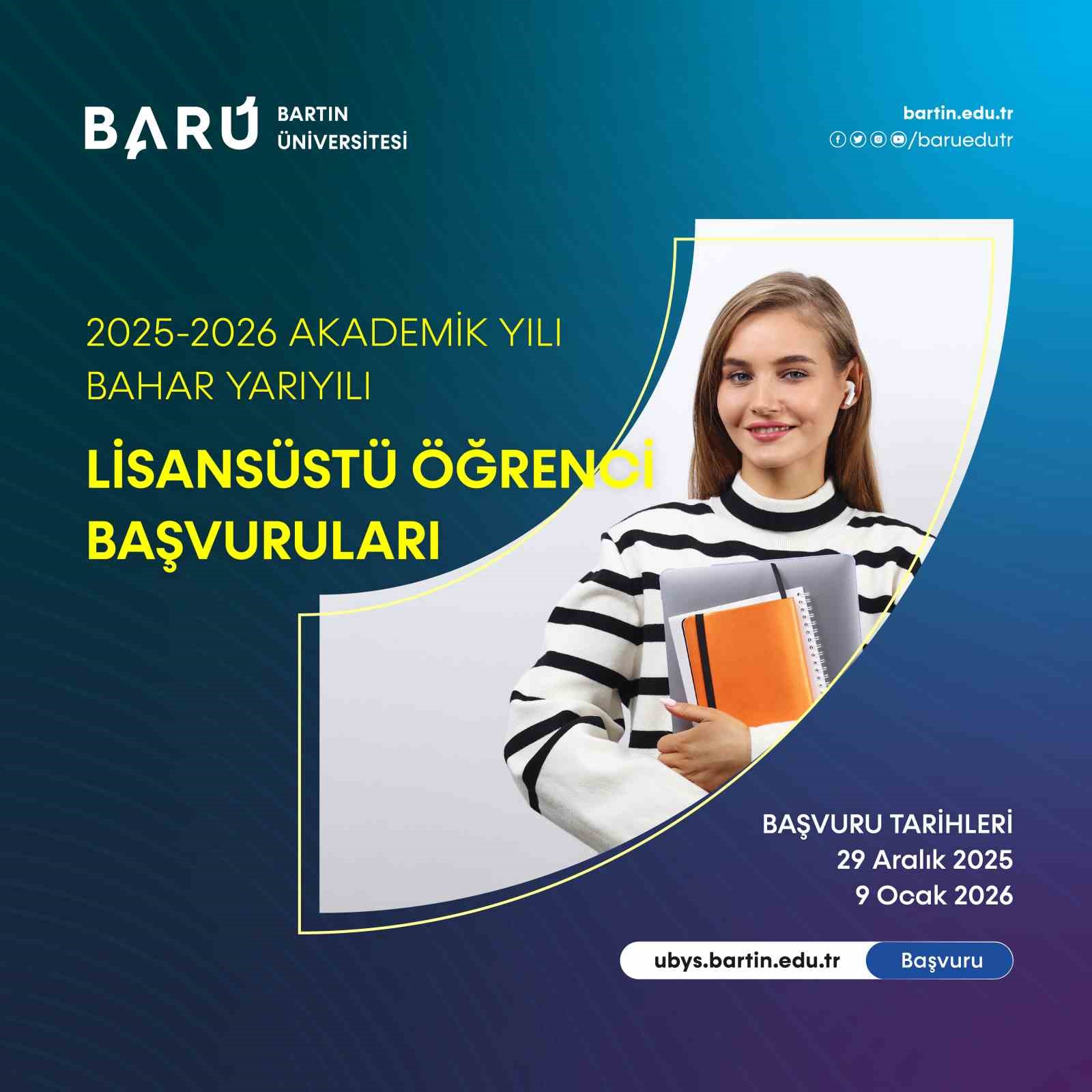 BARÜ’nün 55 lisansüstü eğitim programına öğrenci alımı devam ediyor
