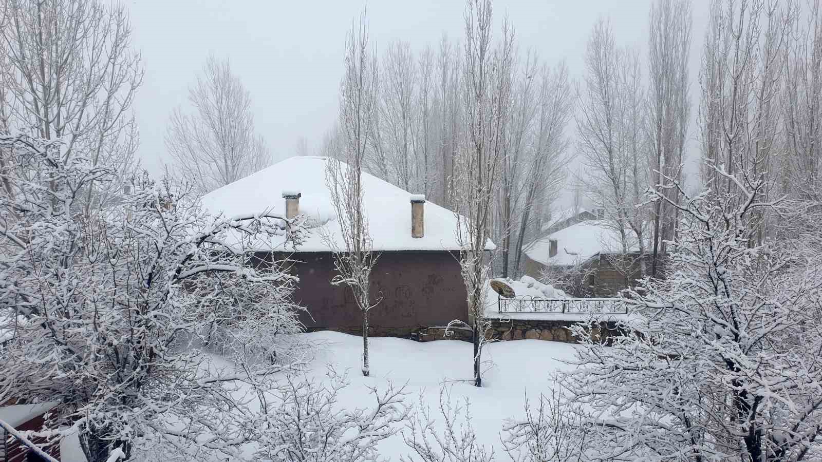 Başkale’de kar yağışı
