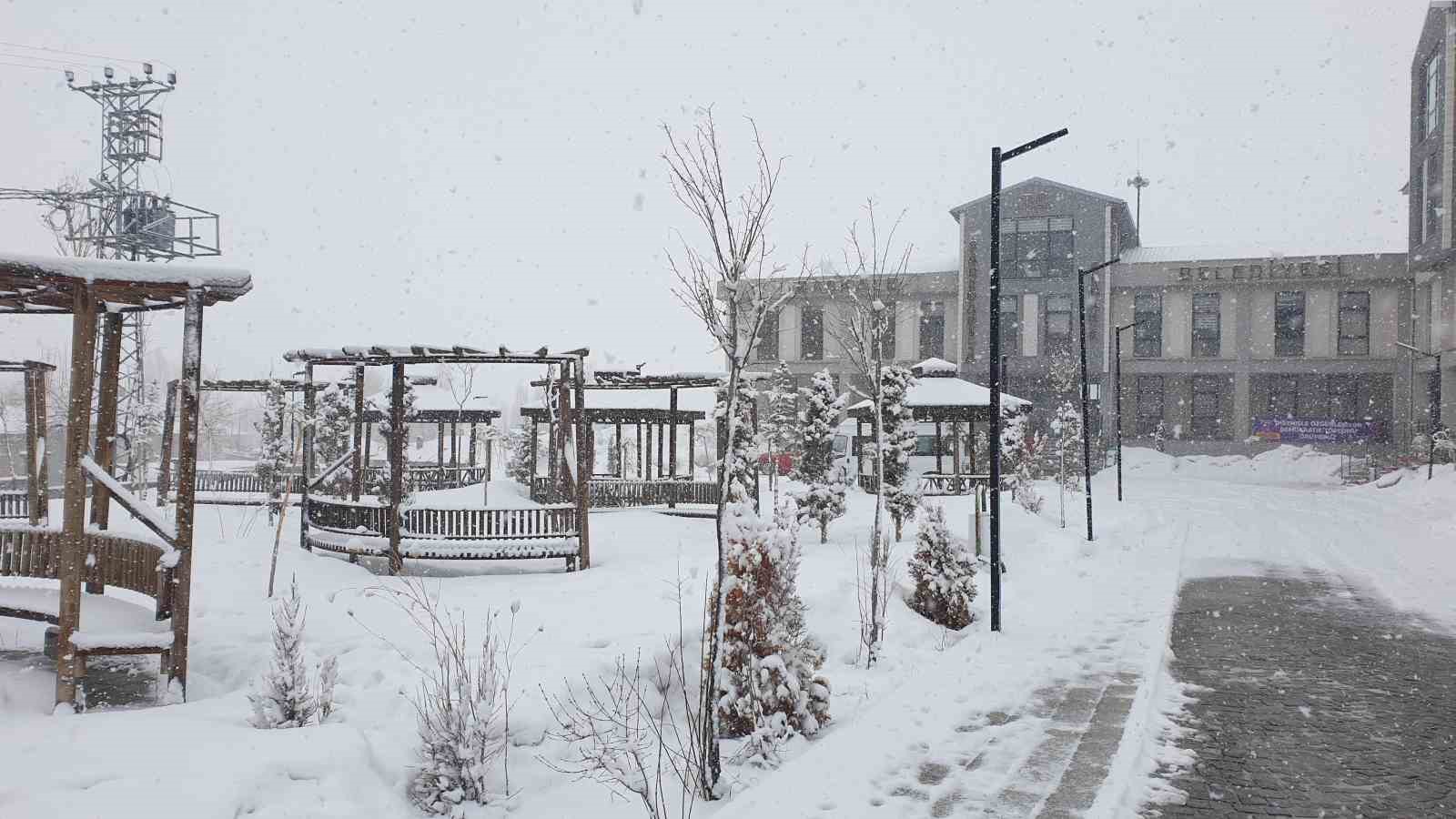 Başkale’de kar yağışı
