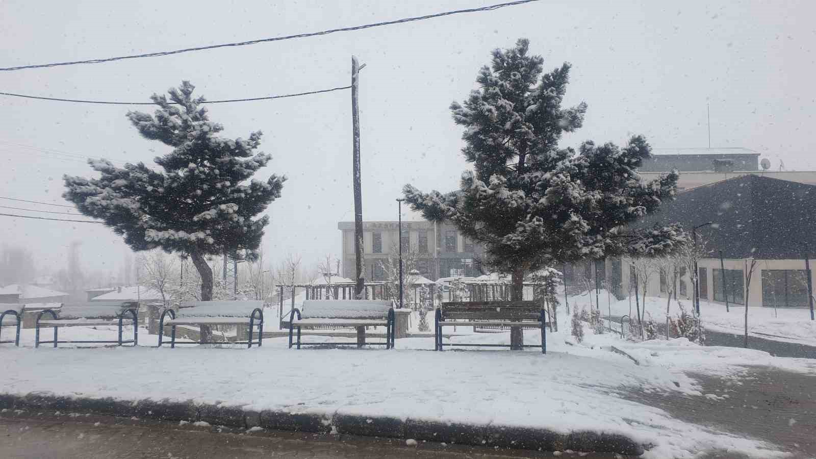 Başkale’de kar yağışı
