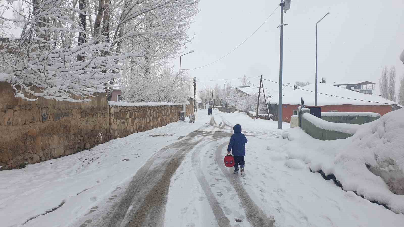 Başkale’de kar yağışı
