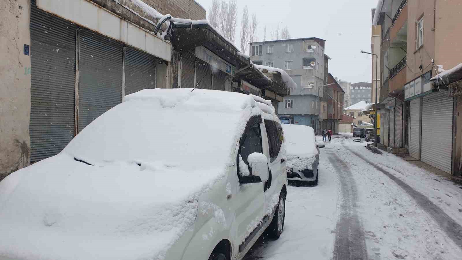 Başkale’de kar yağışı
