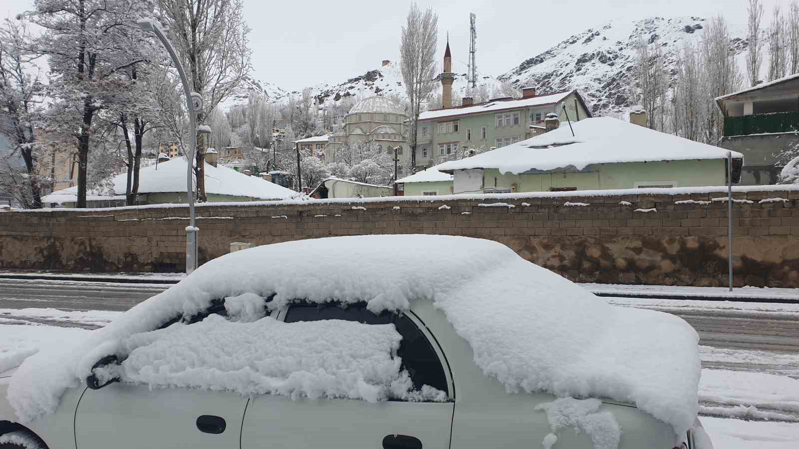 Başkale’de nisan ayında kar yağışı
