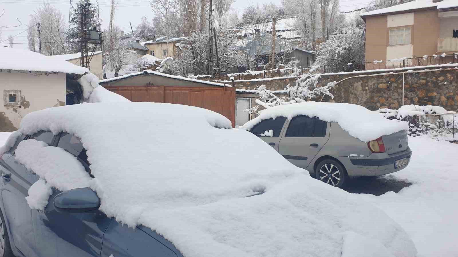 Başkale’de nisan ayında kar yağışı
