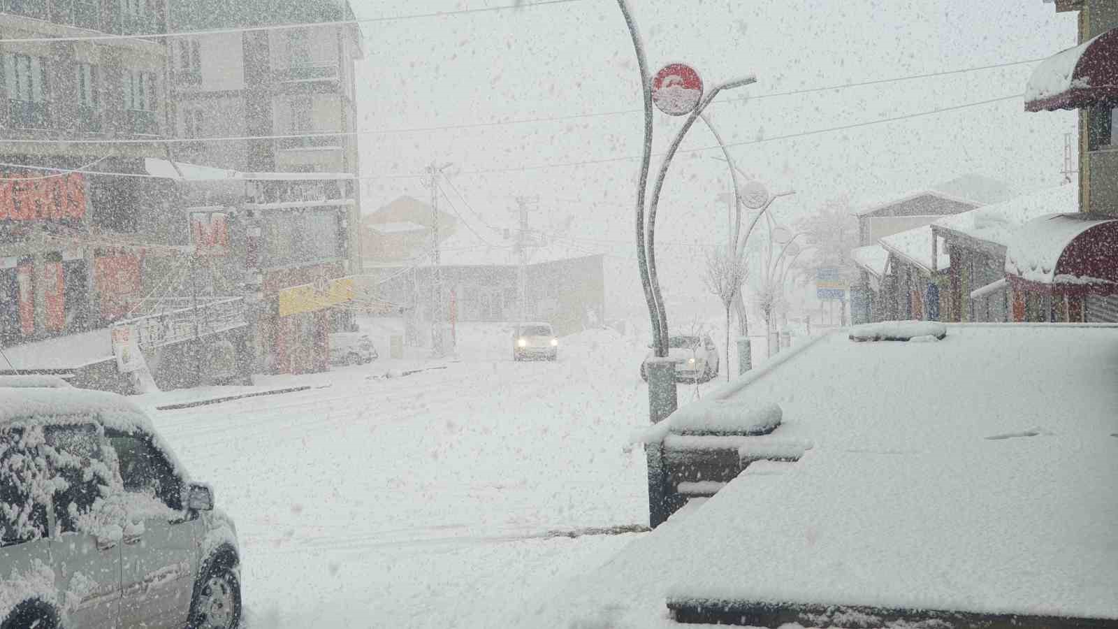 Başkale’de yoğun kar yağışı
