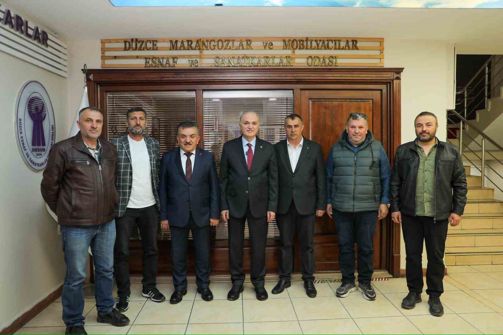 Başkan Faruk Özlü esnaf odalarını ziyaret etti
