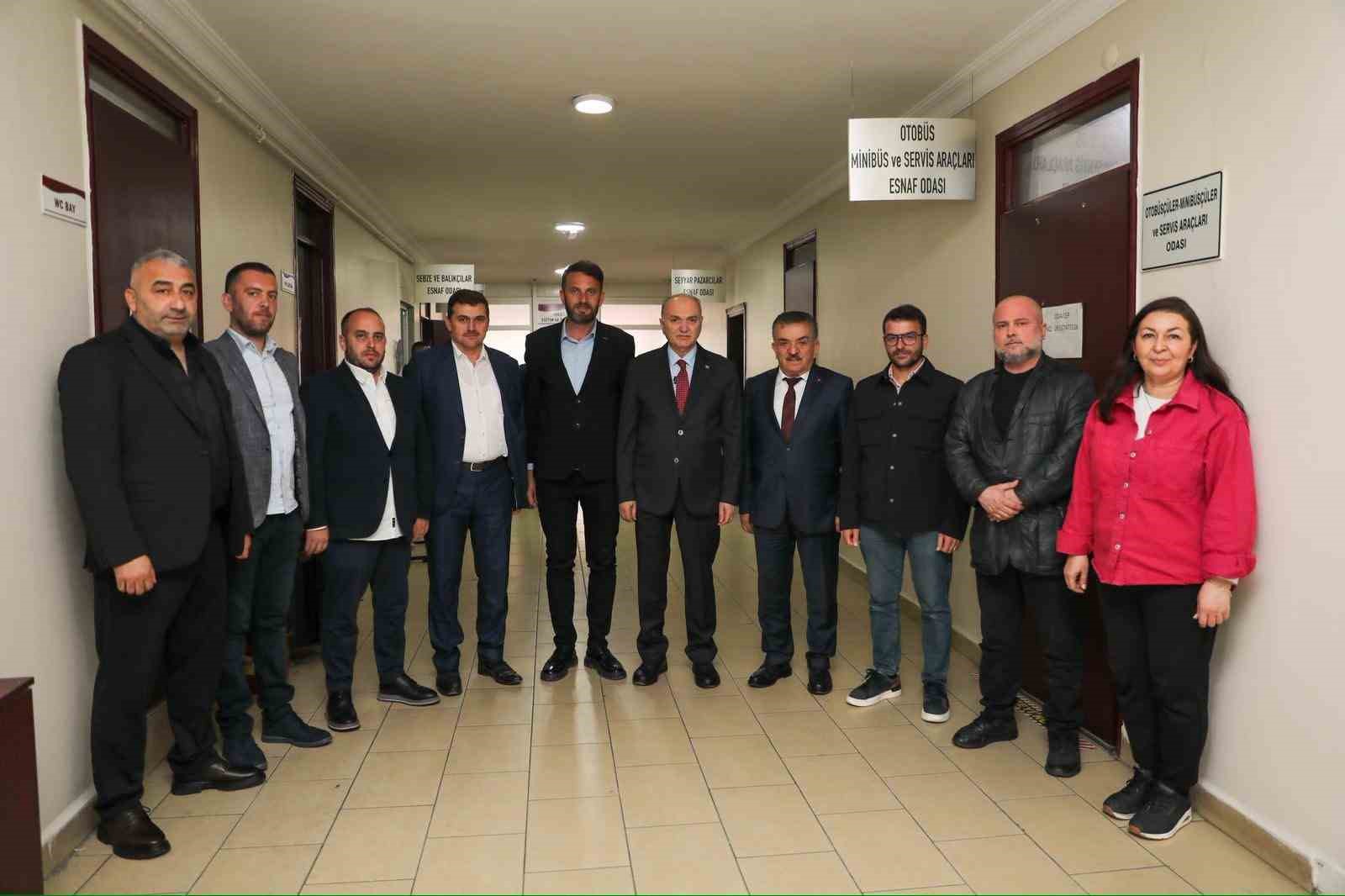 Başkan Faruk Özlü esnaf odalarını ziyaret etti
