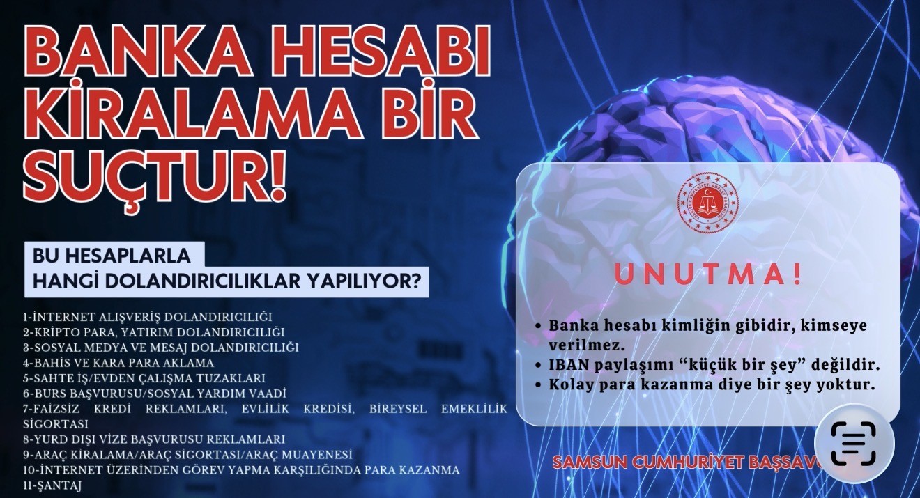 Başsavcı Kılıç’tan IBAN kiralama uyarısı: "Masum gibi görünen büyük tehlike"
