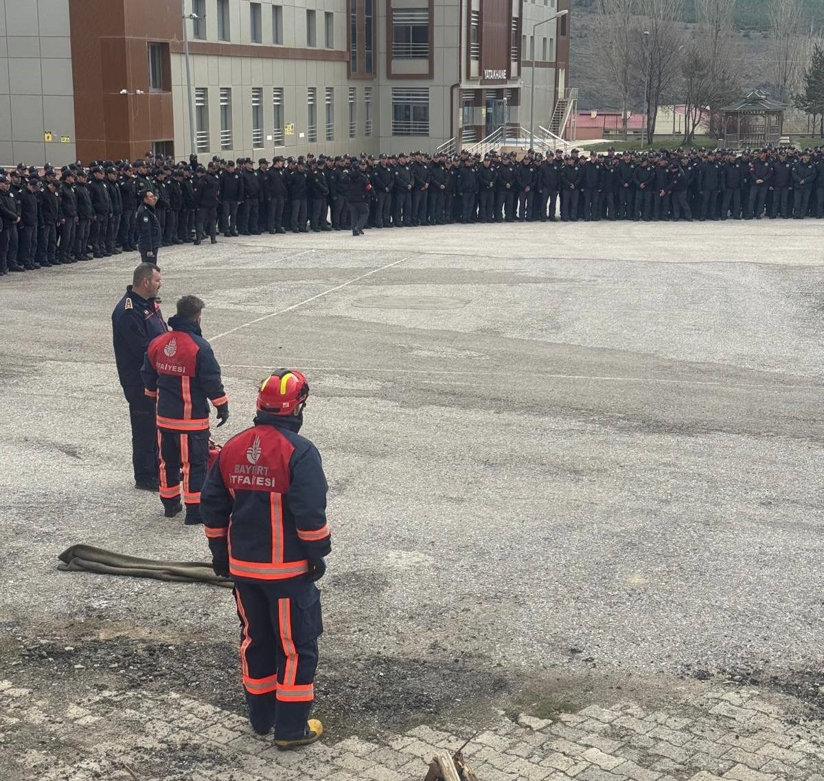 Bayburt POMEM’de yangın tatbikatı yapıldı
