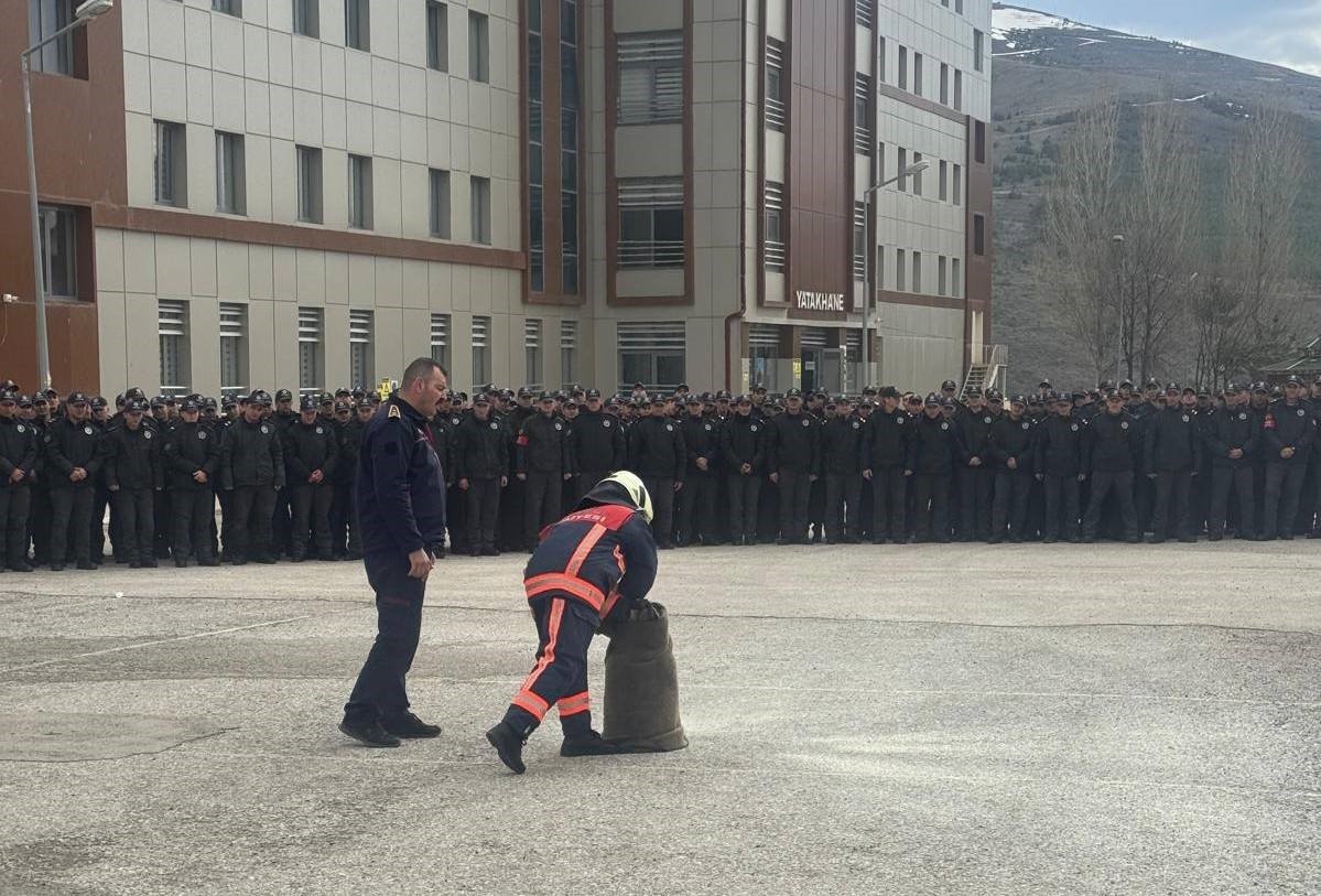 Bayburt POMEM’de yangın tatbikatı yapıldı
