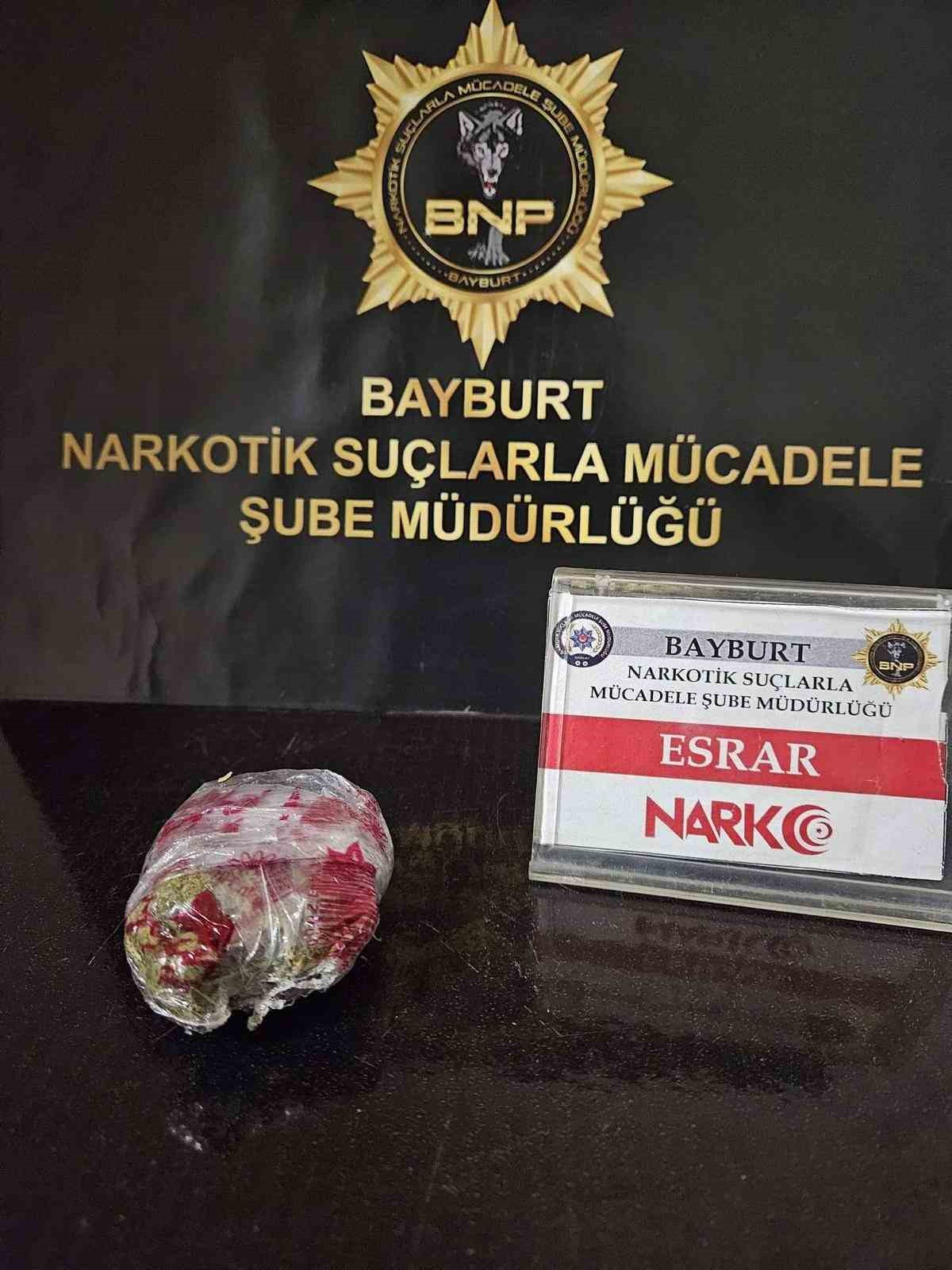 Bayburt’ta uyuşturucuyla mücadele devam ediyor
