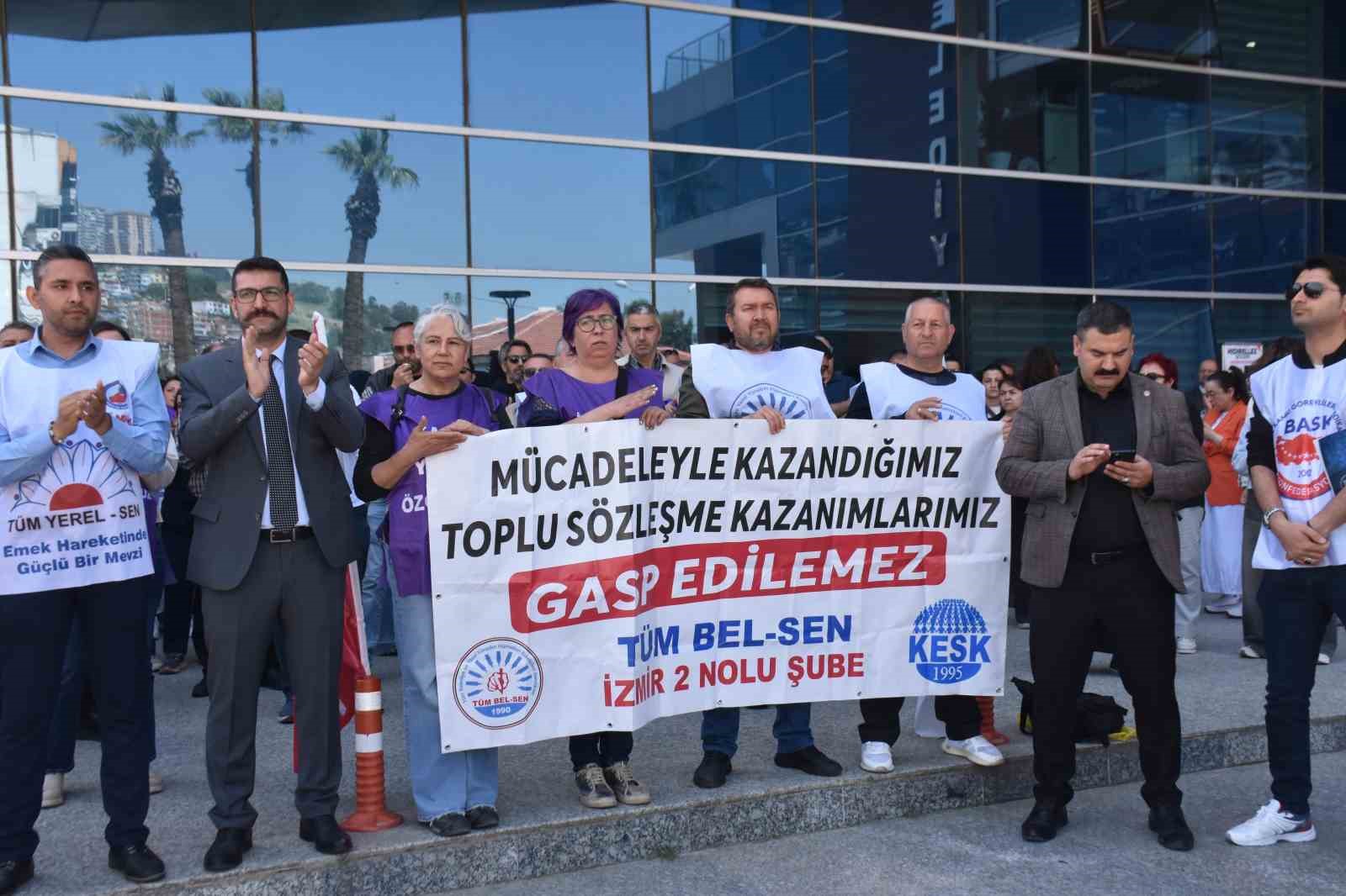 Bayraklı Belediyesi’nde memurların hak arayışı sürüyor
