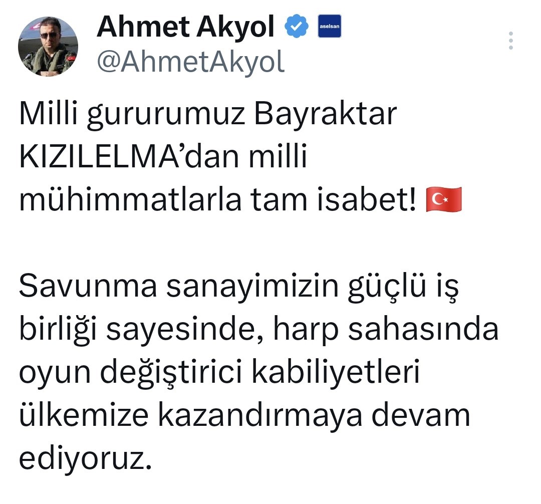 Bayraktar KIZILELMA LGK-82 ve TEBER-82 mühimmatlarıyla hedefi tam isabetle vurdu
