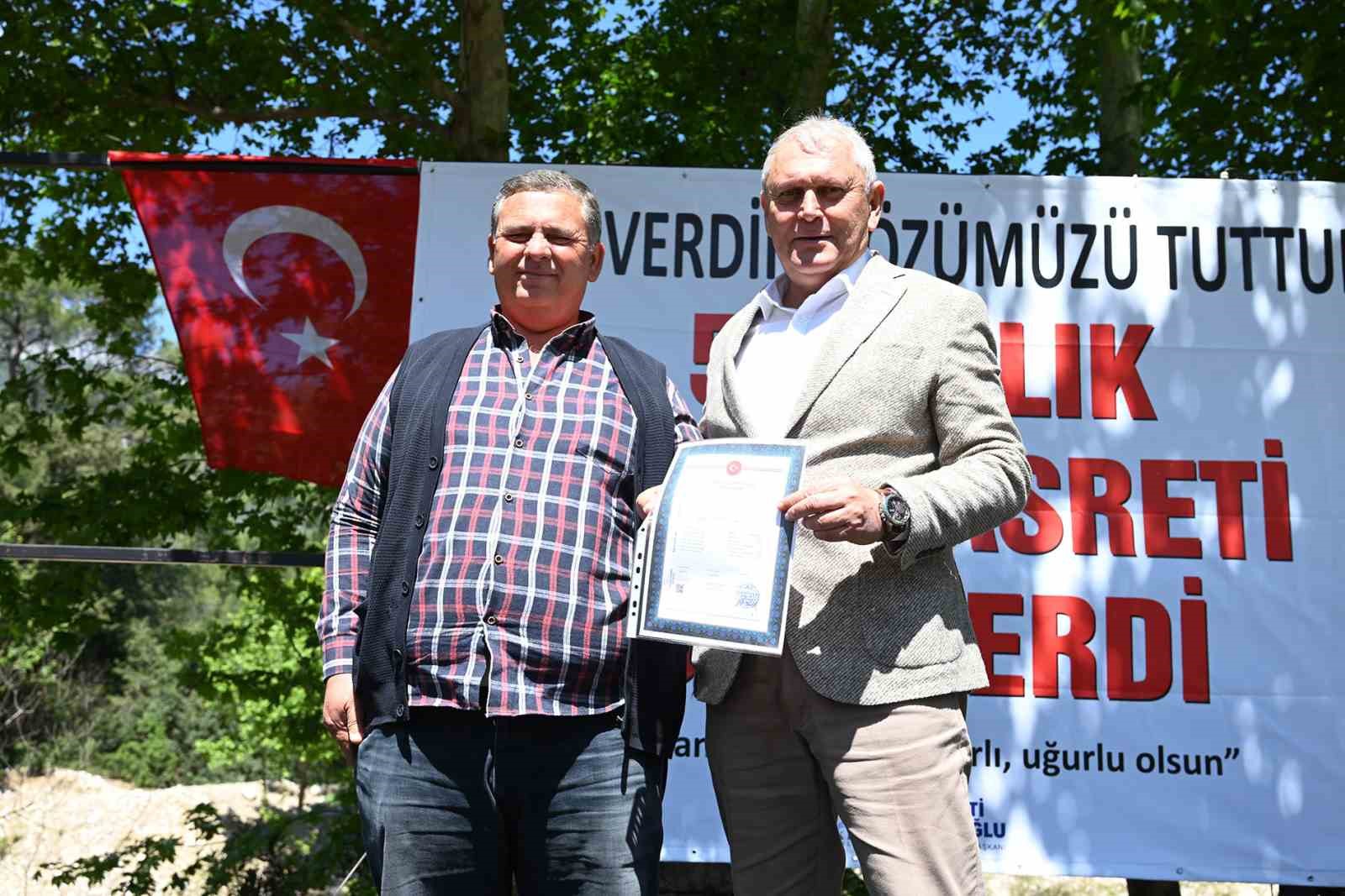 Beldibi’nde yarım asırlık tapu hasreti sona erdi
