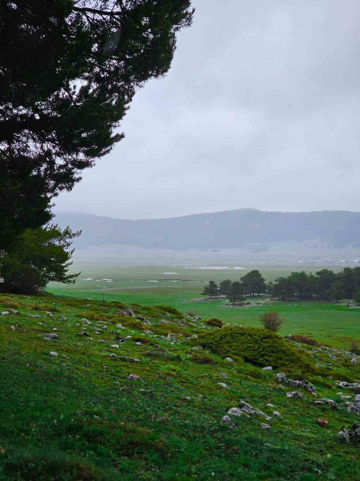 Benli yaylasındaki menderesler havadan görüntülendi
