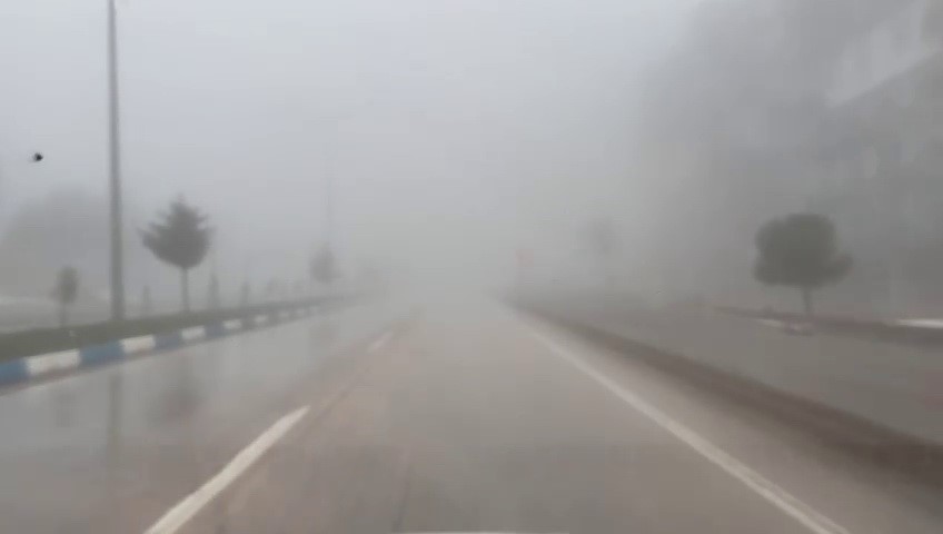 Besni’de yoğun sis ve sağanak etkili oldu
