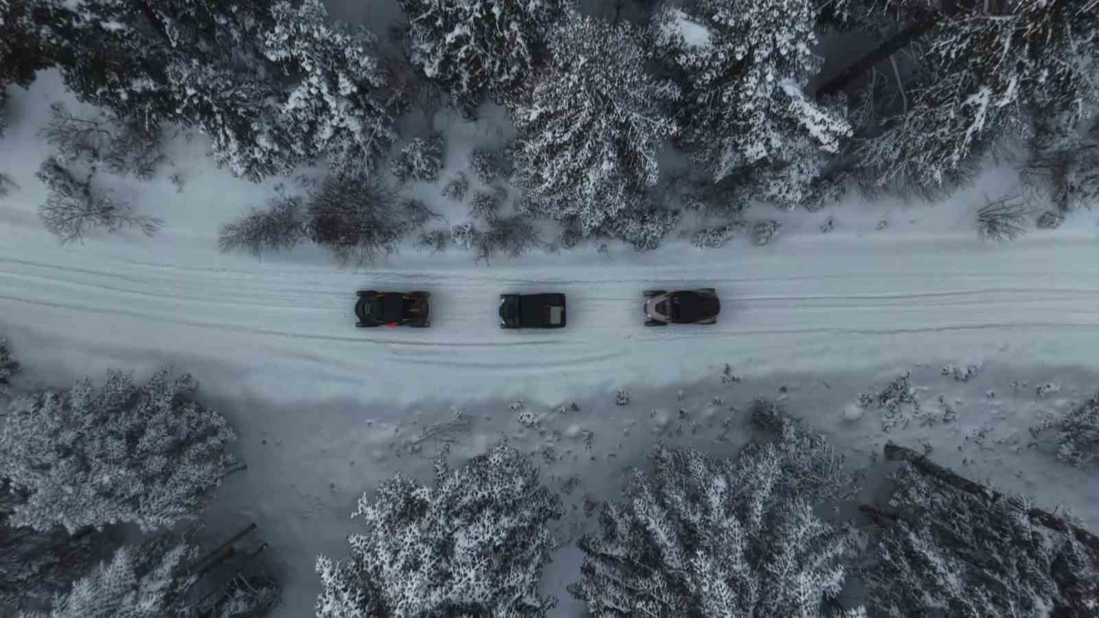 Beyaz örtünün keyfini UTV’lerle çıkardılar
