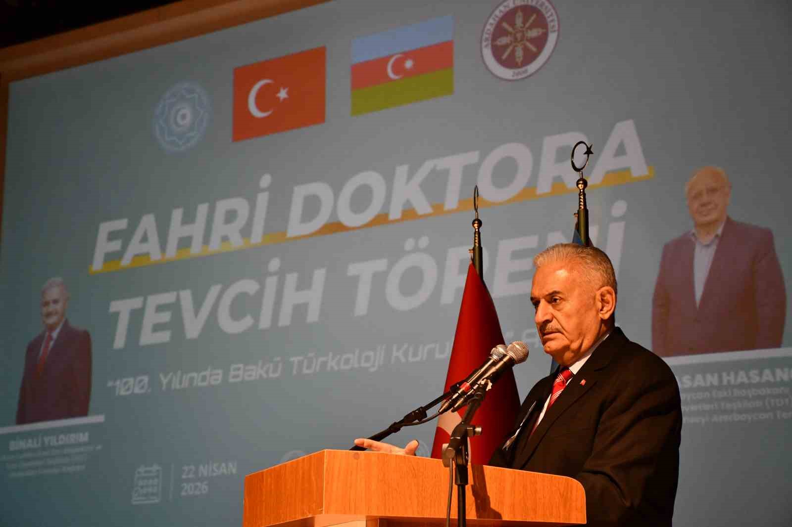 Binali Yıldırım’a fahri doktora ünvanı verildi
