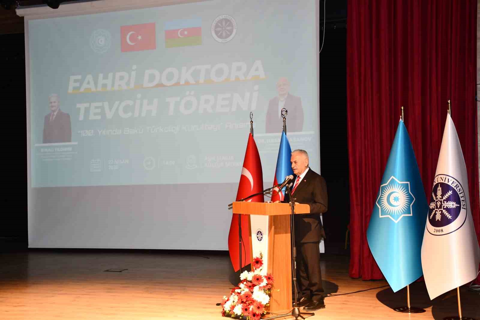 Binali Yıldırım’a fahri doktora ünvanı verildi
