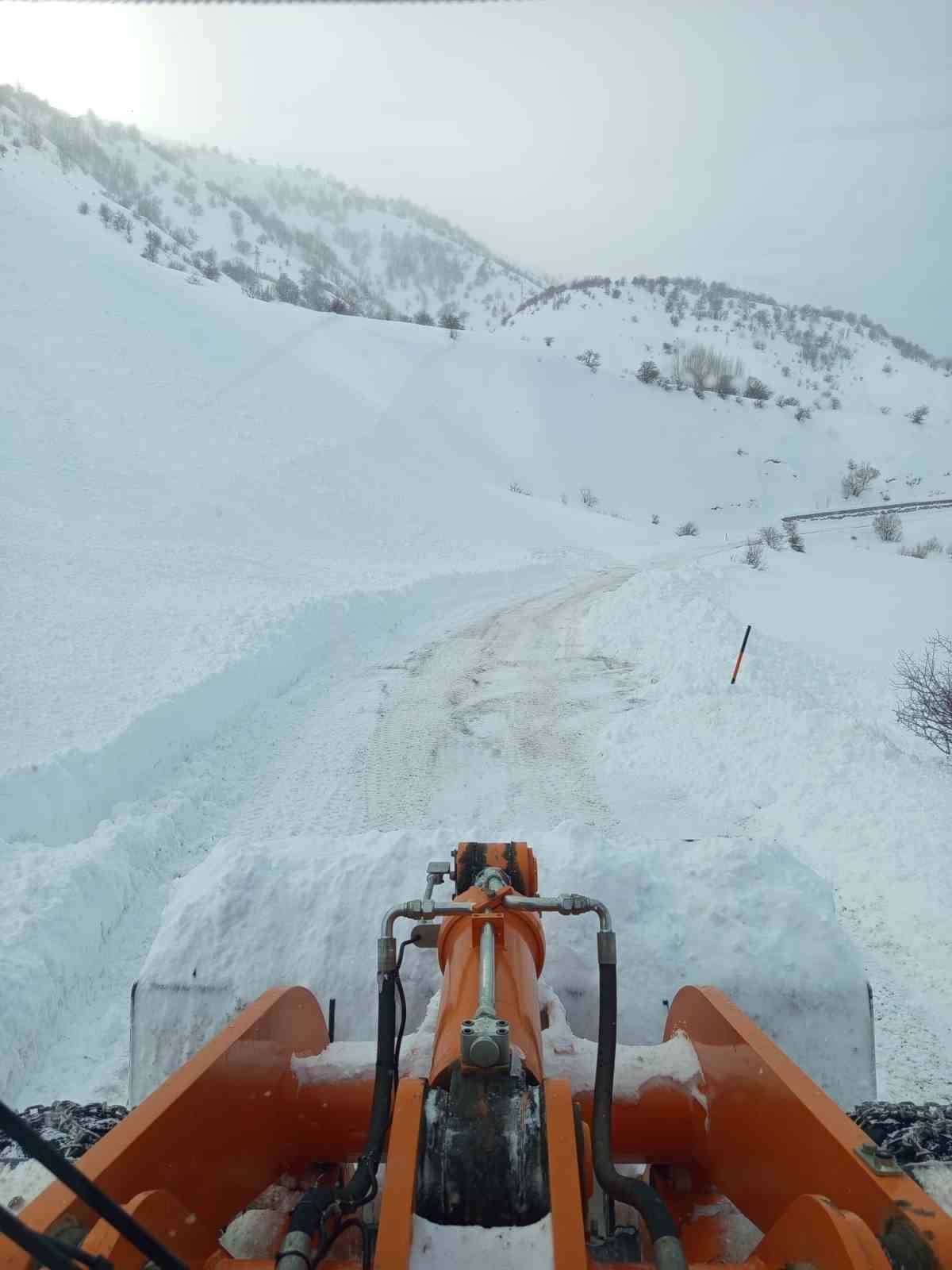 Bingöl’de yola düşen çığ ekipler tarafından temizlendi

